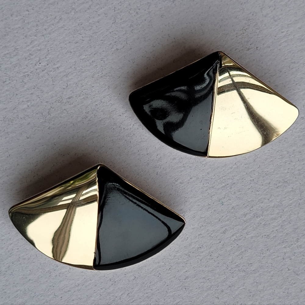 Black and Gold Vintage Earrings